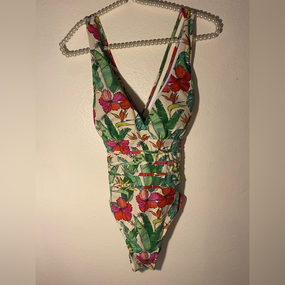 Catherine Malandrino Women’s Size Small Floral One Piece Bikini